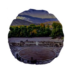 Epidaurus Theater, Peloponnesse, Greece Standard 15  Premium Flano Round Cushions by dflcprintsclothing