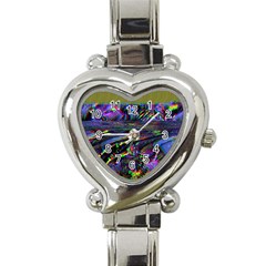 Unadjusted Tv Screen Heart Italian Charm Watch by MRNStudios