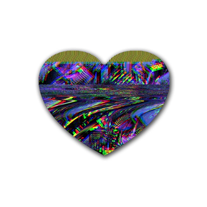 Unadjusted Tv Screen Heart Coaster (4 pack) 