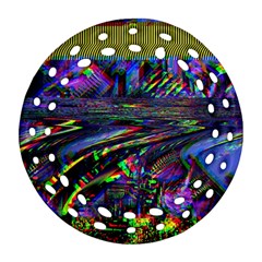 Unadjusted Tv Screen Ornament (round Filigree) by MRNStudios