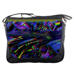 Unadjusted Tv Screen Messenger Bag by MRNStudios