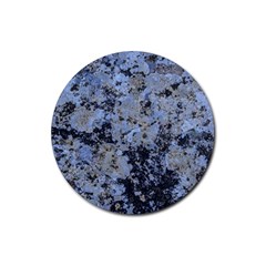 Marble Texture Top View Rubber Round Coaster (4 Pack) 