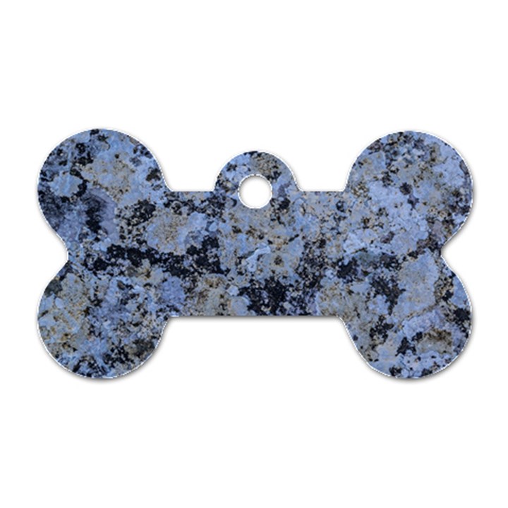 Marble Texture Top View Dog Tag Bone (One Side)