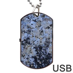 Marble Texture Top View Dog Tag Usb Flash (two Sides)