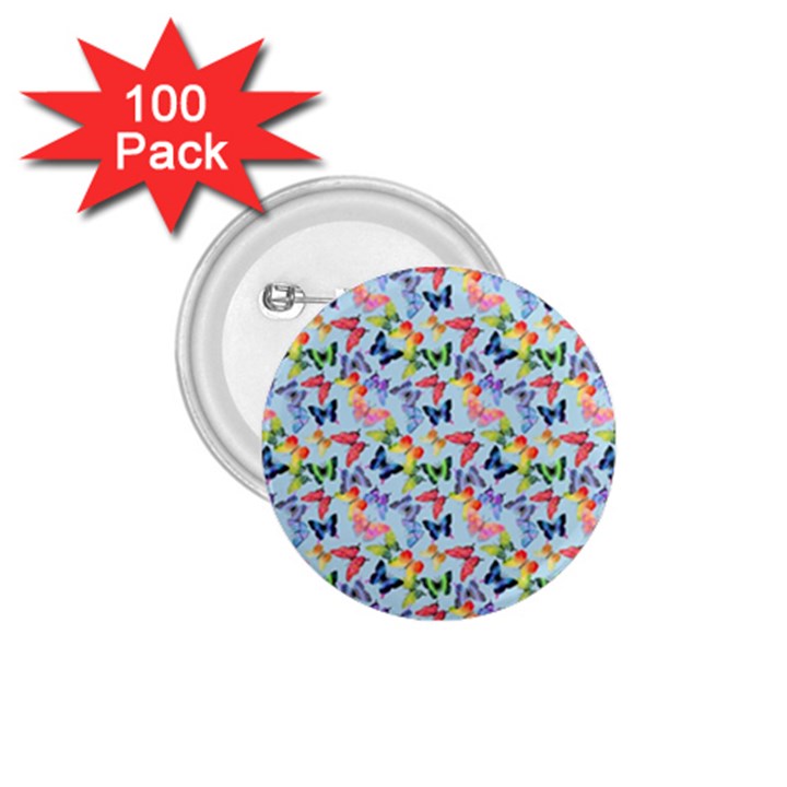 Beautiful Bright Butterflies Are Flying 1.75  Buttons (100 pack) 