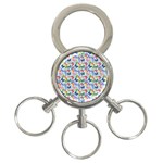 Beautiful Bright Butterflies Are Flying 3-Ring Key Chain Front