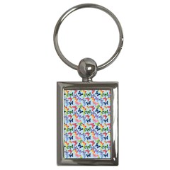 Beautiful Bright Butterflies Are Flying Key Chain (rectangle)