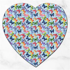 Beautiful Bright Butterflies Are Flying Jigsaw Puzzle (heart) by SychEva