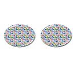 Beautiful Bright Butterflies Are Flying Cufflinks (Oval) Front(Pair)