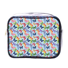 Beautiful Bright Butterflies Are Flying Mini Toiletries Bag (one Side) by SychEva