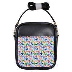 Beautiful Bright Butterflies Are Flying Girls Sling Bag by SychEva