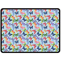 Beautiful Bright Butterflies Are Flying Fleece Blanket (large)  by SychEva