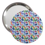 Beautiful Bright Butterflies Are Flying 3  Handbag Mirrors Front