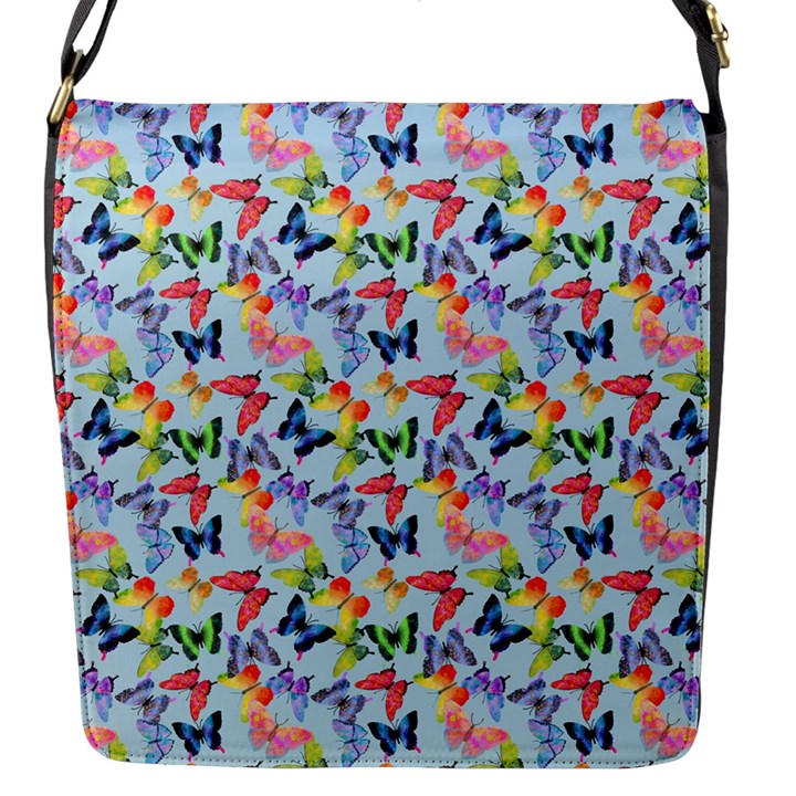 Beautiful Bright Butterflies Are Flying Flap Closure Messenger Bag (S)