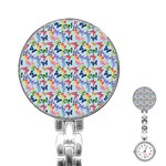 Beautiful Bright Butterflies Are Flying Stainless Steel Nurses Watch Front