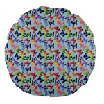 Beautiful Bright Butterflies Are Flying Large 18  Premium Flano Round Cushions Front