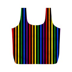 Gay Pride Vertical Rainbow Stripes Full Print Recycle Bag (m) by VernenInk