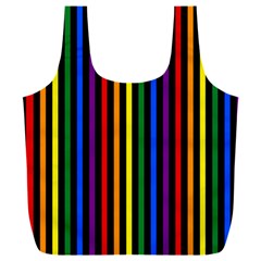 Gay Pride Vertical Rainbow Stripes Full Print Recycle Bag (xxxl) by VernenInk