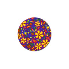 Gay Pride Rainbow Floral Paisley Golf Ball Marker by VernenInk