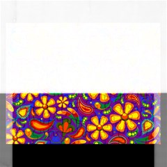 Gay Pride Rainbow Floral Paisley Rectangular Jigsaw Puzzl by VernenInk