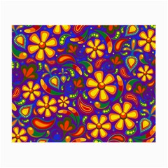 Gay Pride Rainbow Floral Paisley Small Glasses Cloth (2 Sides) by VernenInk