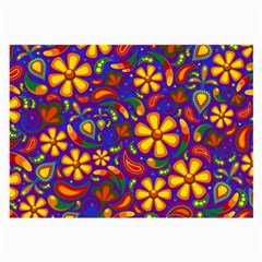 Gay Pride Rainbow Floral Paisley Large Glasses Cloth by VernenInk