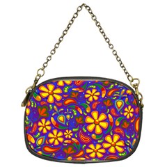 Gay Pride Rainbow Floral Paisley Chain Purse (one Side) by VernenInk