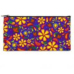 Gay Pride Rainbow Floral Paisley Pencil Case by VernenInk