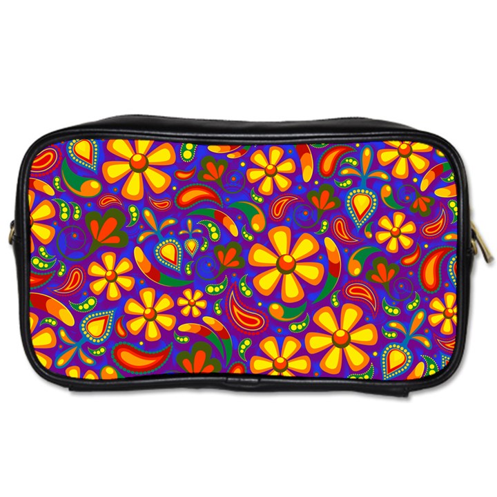 Gay Pride Rainbow Floral Paisley Toiletries Bag (Two Sides)