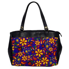 Gay Pride Rainbow Floral Paisley Oversize Office Handbag by VernenInk