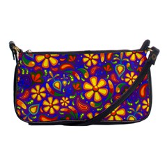 Gay Pride Rainbow Floral Paisley Shoulder Clutch Bag by VernenInk