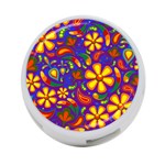 Gay Pride Rainbow Floral Paisley 4-Port USB Hub (Two Sides) Front