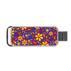 Gay Pride Rainbow Floral Paisley Portable Usb Flash (two Sides) by VernenInk