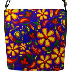 Gay Pride Rainbow Floral Paisley Flap Closure Messenger Bag (s) by VernenInk