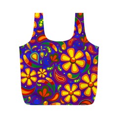 Gay Pride Rainbow Floral Paisley Full Print Recycle Bag (m) by VernenInk