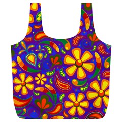 Gay Pride Rainbow Floral Paisley Full Print Recycle Bag (xl) by VernenInk