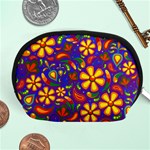 Gay Pride Rainbow Floral Paisley Accessory Pouch (Medium) Front