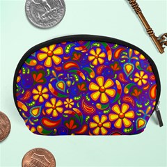 Gay Pride Rainbow Floral Paisley Accessory Pouch (large) by VernenInk