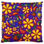 Gay Pride Rainbow Floral Paisley Standard Flano Cushion Case (Two Sides) Back