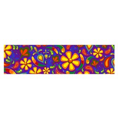 Gay Pride Rainbow Floral Paisley Satin Scarf (oblong) by VernenInk