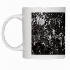 Dark Marble Camouflage Texture Print White Mugs