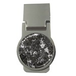 Dark Marble Camouflage Texture Print Money Clips (Round)  Front