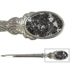 Dark Marble Camouflage Texture Print Letter Opener by dflcprintsclothing