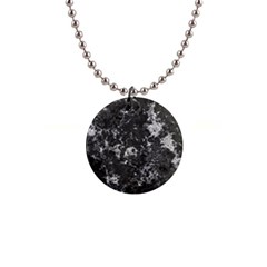 Dark Marble Camouflage Texture Print 1  Button Necklace by dflcprintsclothing