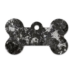 Dark Marble Camouflage Texture Print Dog Tag Bone (one Side) by dflcprintsclothing