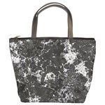 Dark Marble Camouflage Texture Print Bucket Bag Front