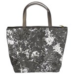 Dark Marble Camouflage Texture Print Bucket Bag Back