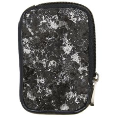 Dark Marble Camouflage Texture Print Compact Camera Leather Case by dflcprintsclothing