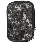 Dark Marble Camouflage Texture Print Compact Camera Leather Case Front