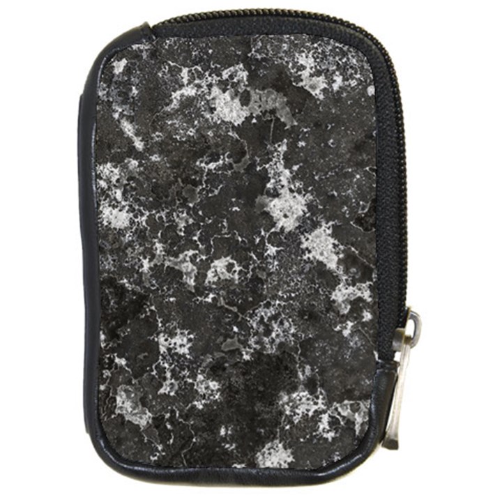 Dark Marble Camouflage Texture Print Compact Camera Leather Case